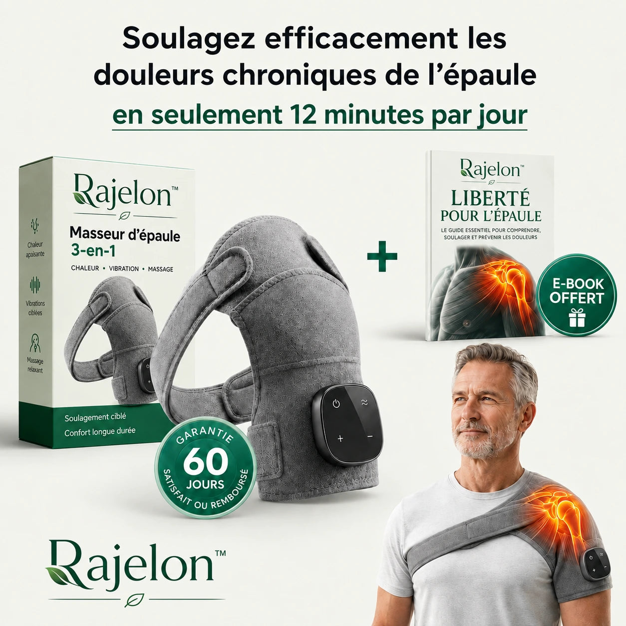 Rajelon™ - Masseur d'épaule chauffant