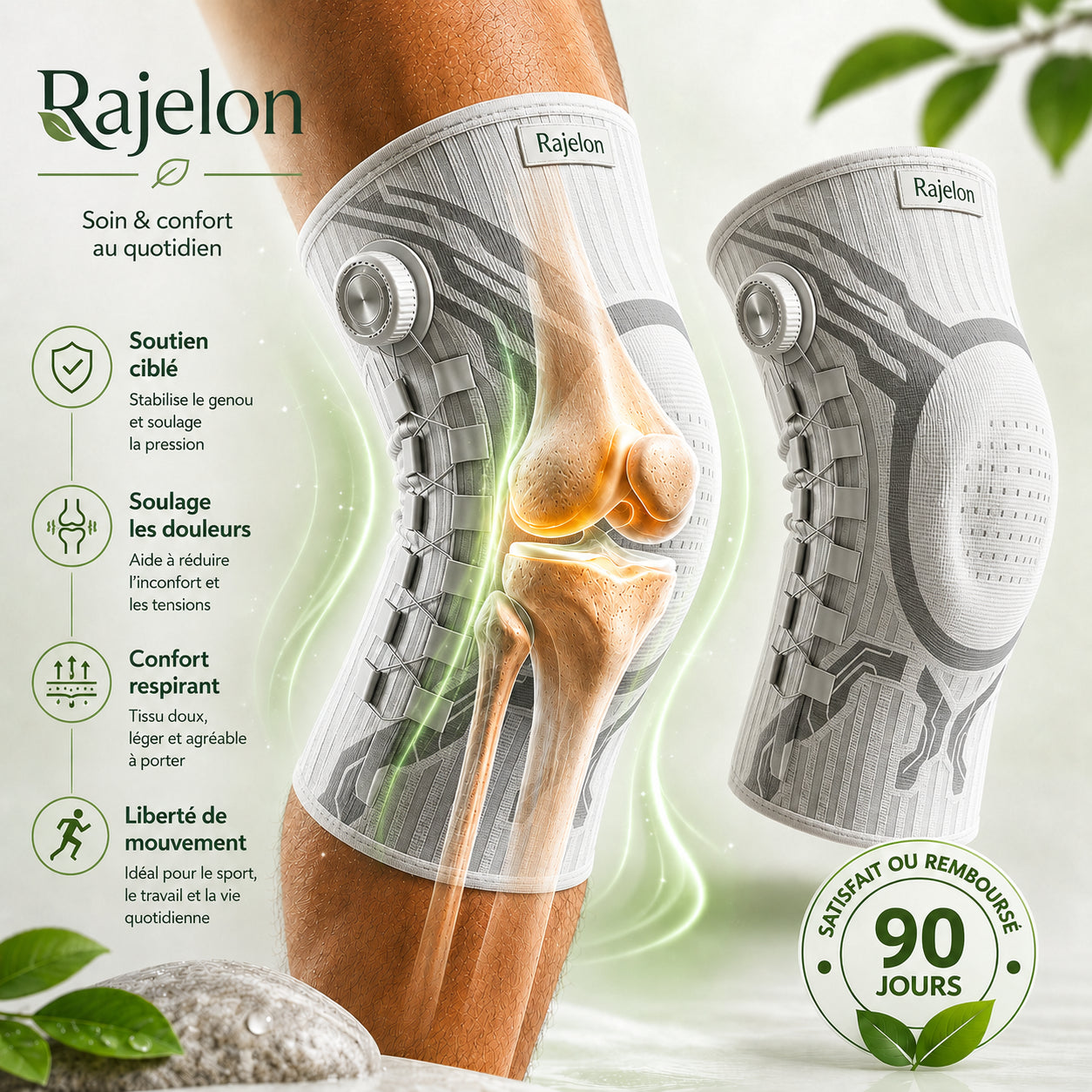 Rajelon™ - Genouillère de compression ajustable