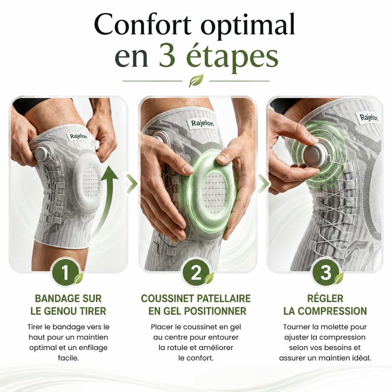 Rajelon™ - Genouillère de compression ajustable